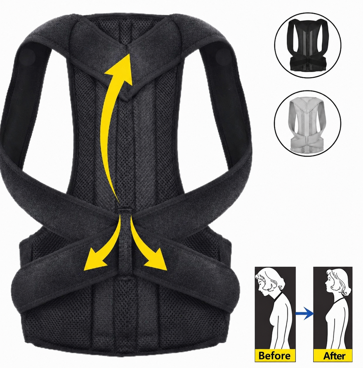 Adjustable Posture Correction Back Brace